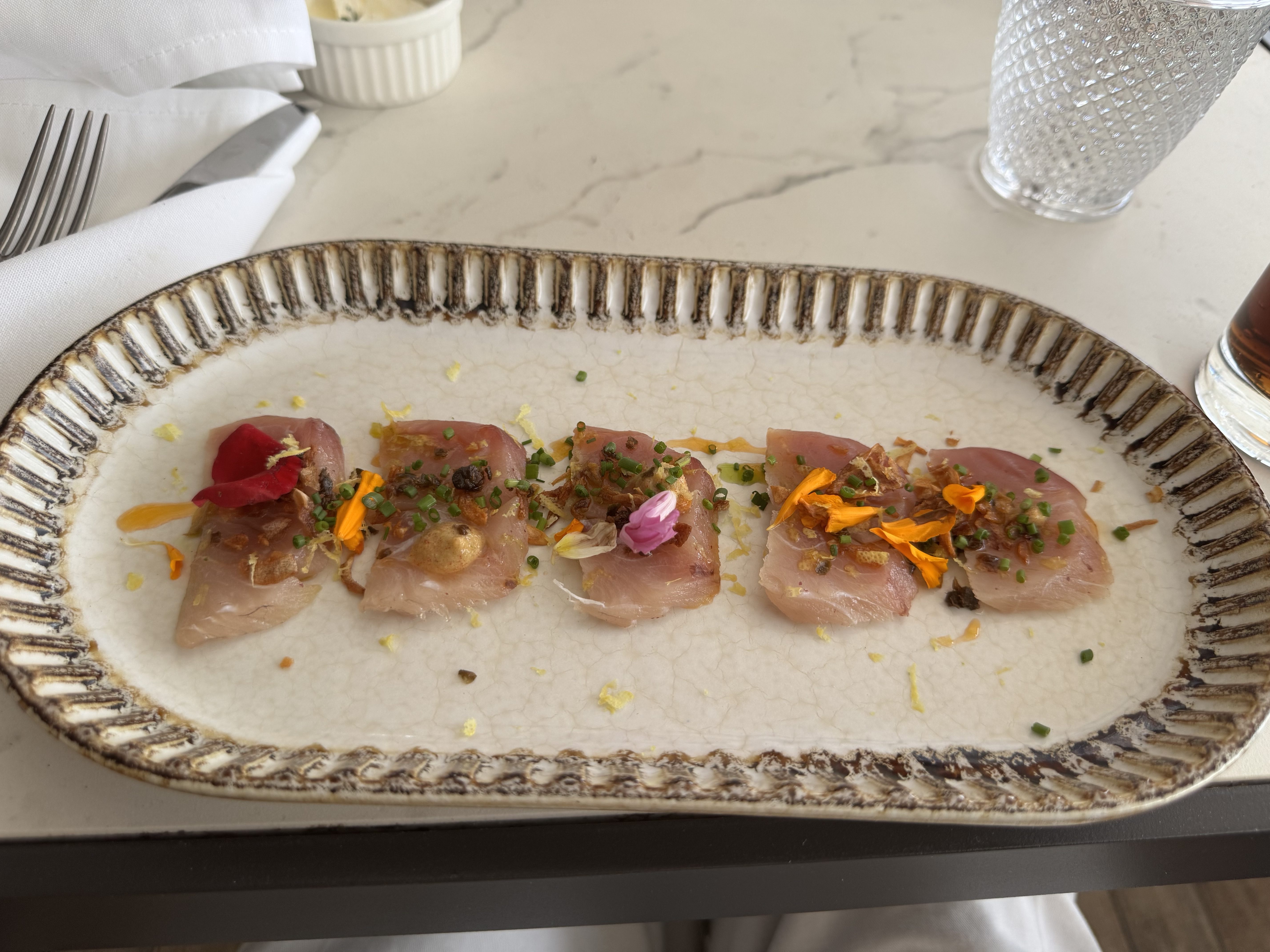 Sashimi at Gigi's Montauk.