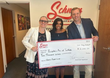 Pictured are Mary Fu, Chief Advancement Officer, People’s Arc of Suffolk; Tonia N. Cimino, Schneps Media; and Power List honoree John McGuigan, Chief Executive Officer, People’s Arc of Suffolk