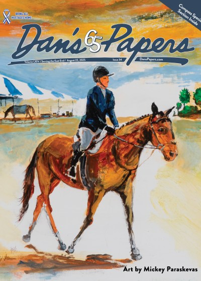 August 22, 2025 Dan's Papers cover art and Hampton Classic Poster by Mickey Paraskevas