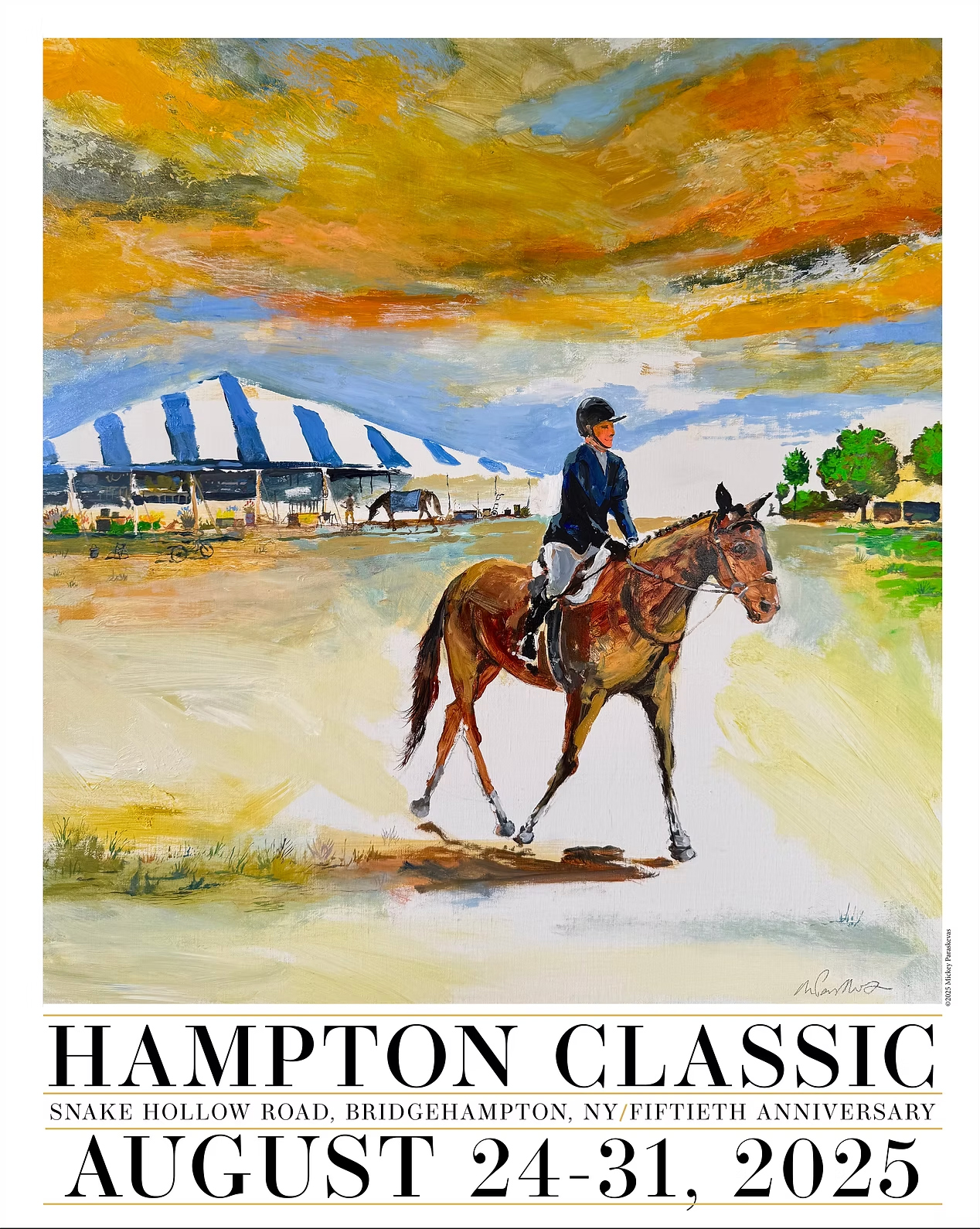 2025 Hampton Classic poster by Mickey Paraskevas