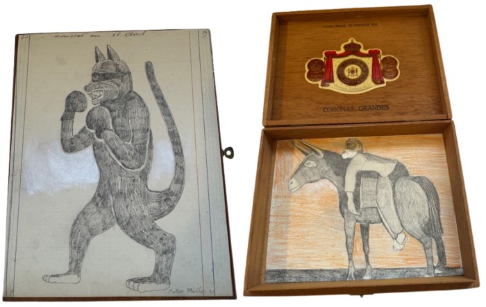 Paton Miller box from the 2025 East End Hospice Box Art Auction