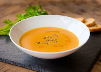Vegan Spiced Pumpkin Bisque.