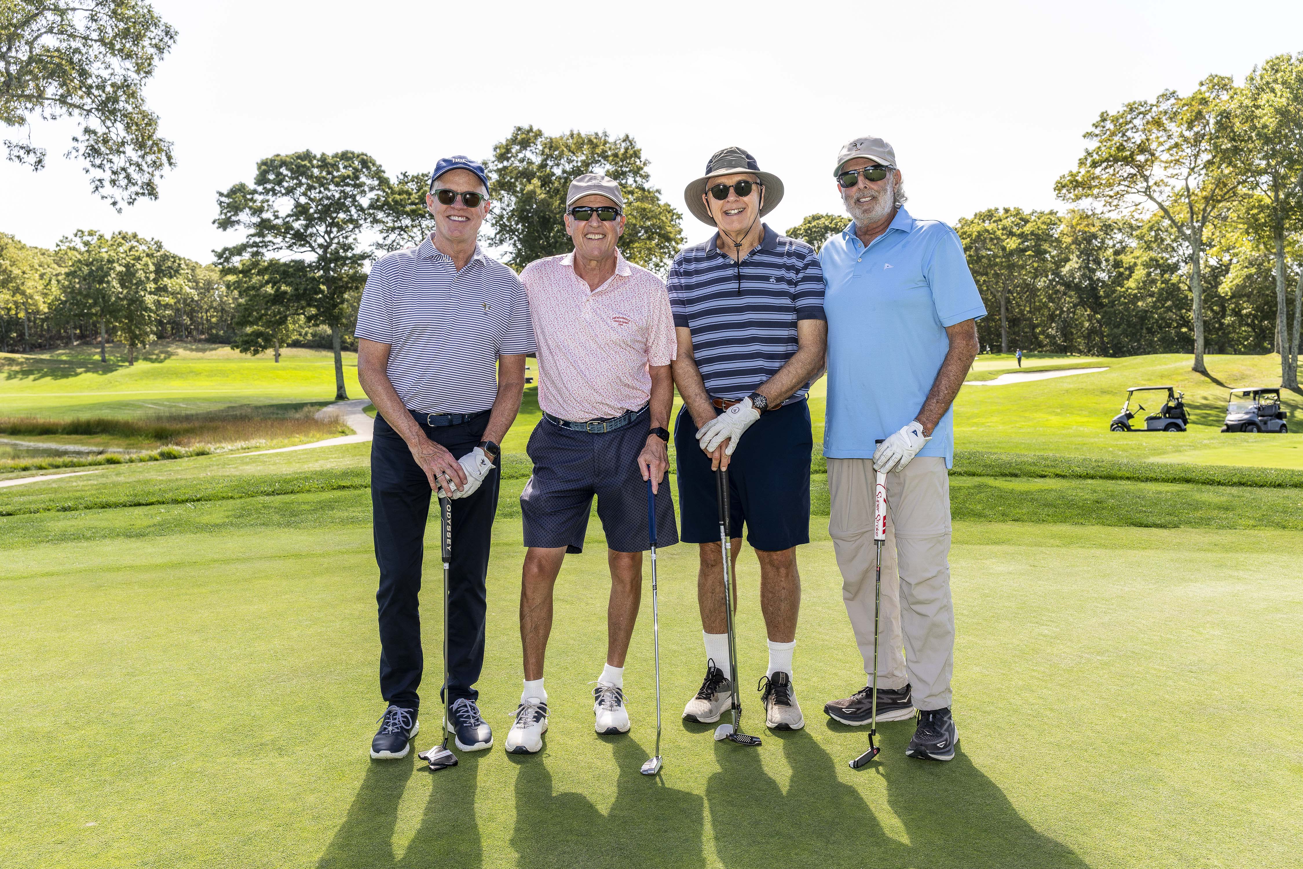 Kevin White, Alex Frank, Nick Sakellariadis, Steve Bergerson enjoyed a beautiful fall day at the Noyac Golf Club in support of The Retreat at its Annual Golf Outing on September 22, 2025