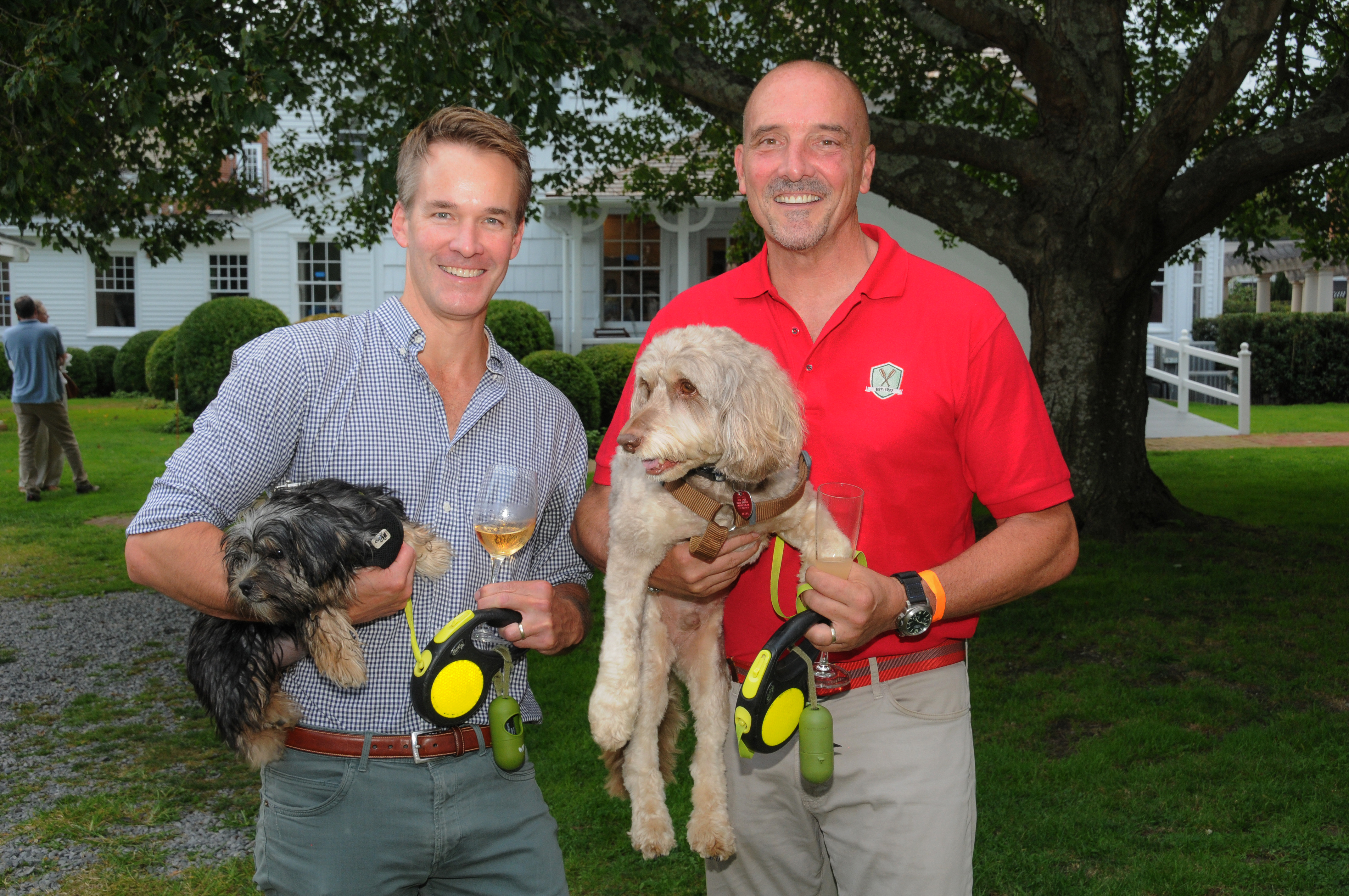 Averitt Buttry with Bella, Rob Coburn with Huck