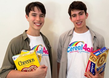Luke and Jett Justin, Founders of Cereal4All, Courtesy Boca Helping Hands