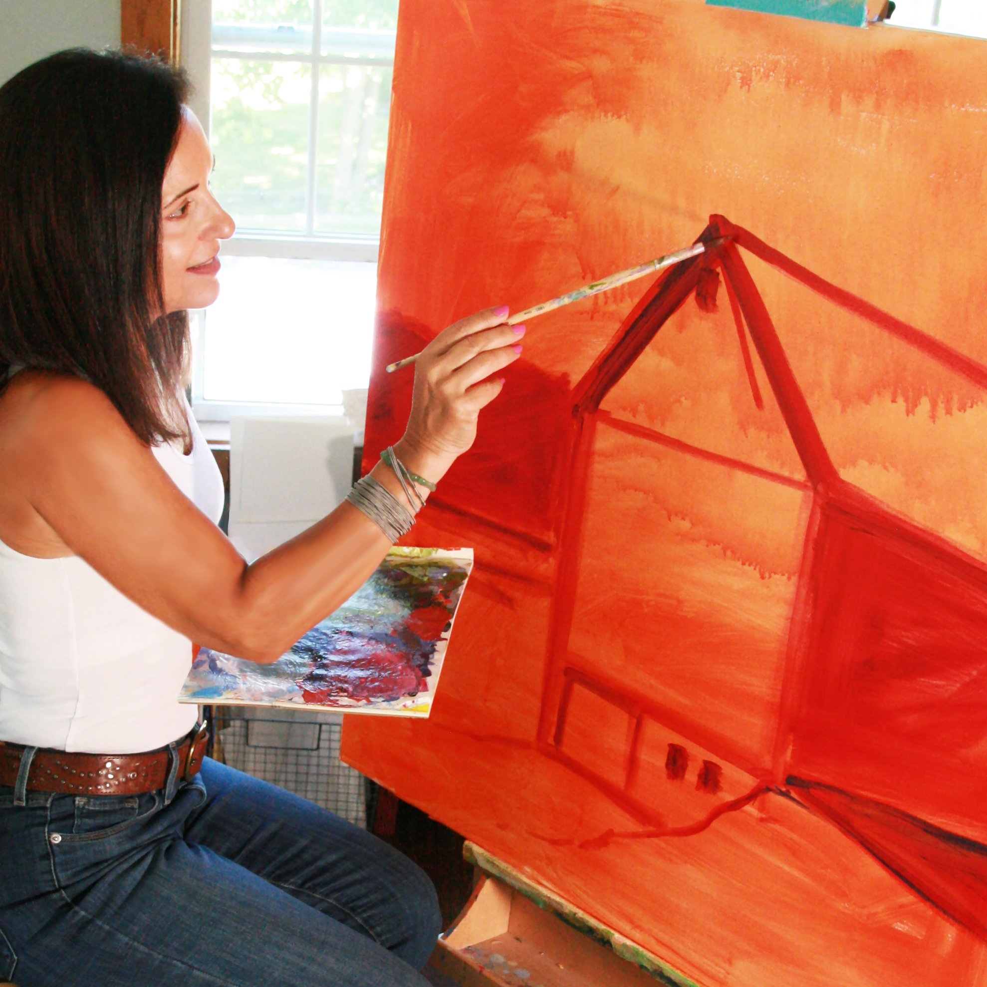 Carol C. Young in her studio