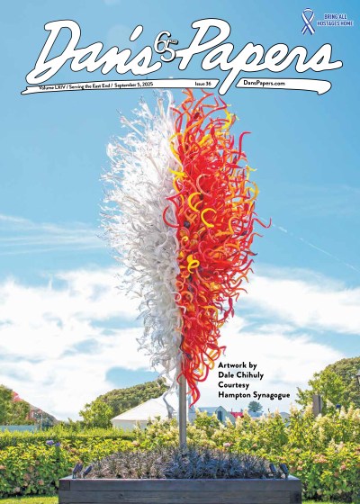 September 5, 2025 Dan's Papers cover art by Dale Chihuly, Courtesy Hampton Synagogue