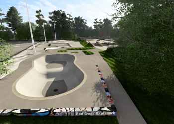 Conceptual design for the planned Red Creek Skate Park in Hampton Bays skatepark