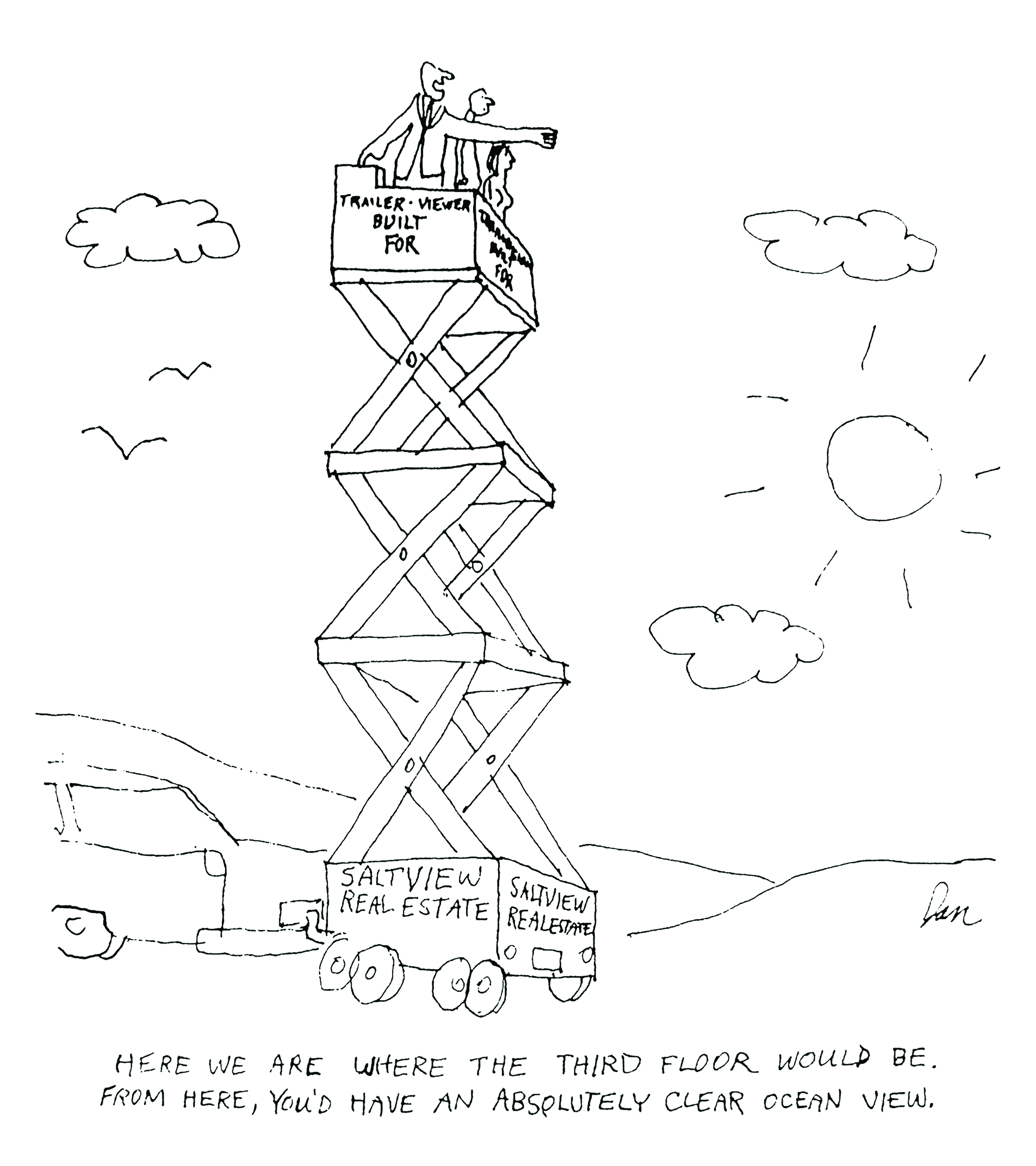 Saltview real estate Cartoon by Dan Rattiner