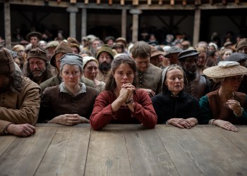 Jessie Buckley stars as Agnes and Joe Alwyn as Bartholomew in director Chloé Zhao’s 