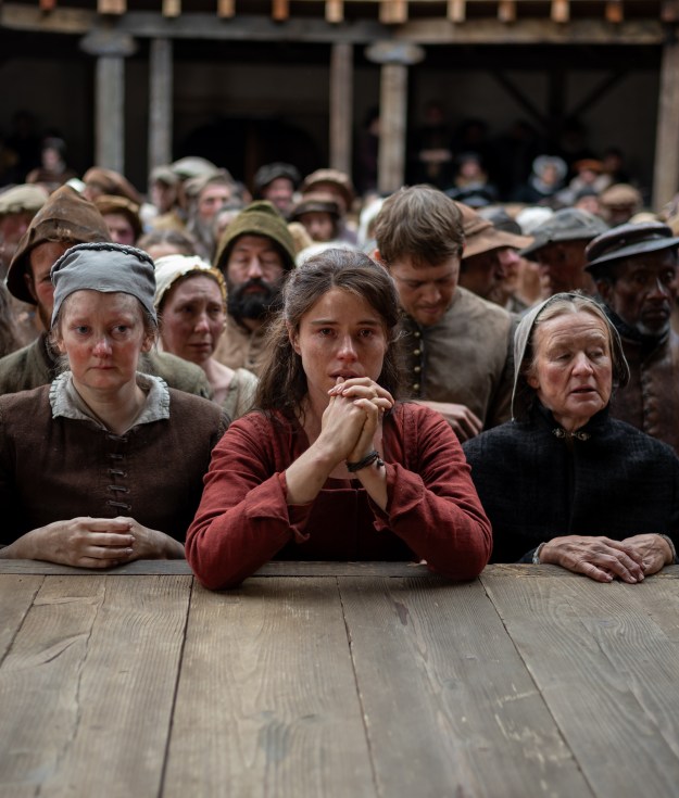 Jessie Buckley stars as Agnes and Joe Alwyn as Bartholomew in director Chloé Zhao’s 