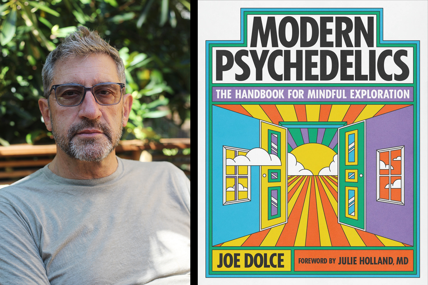 Author Joe Dolce with his new book "Modern Psychedelics"
