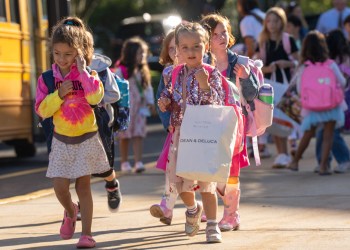 Southampton School District students were all smiles as they arrived for their first day of school on Sept. 2. (SSD)