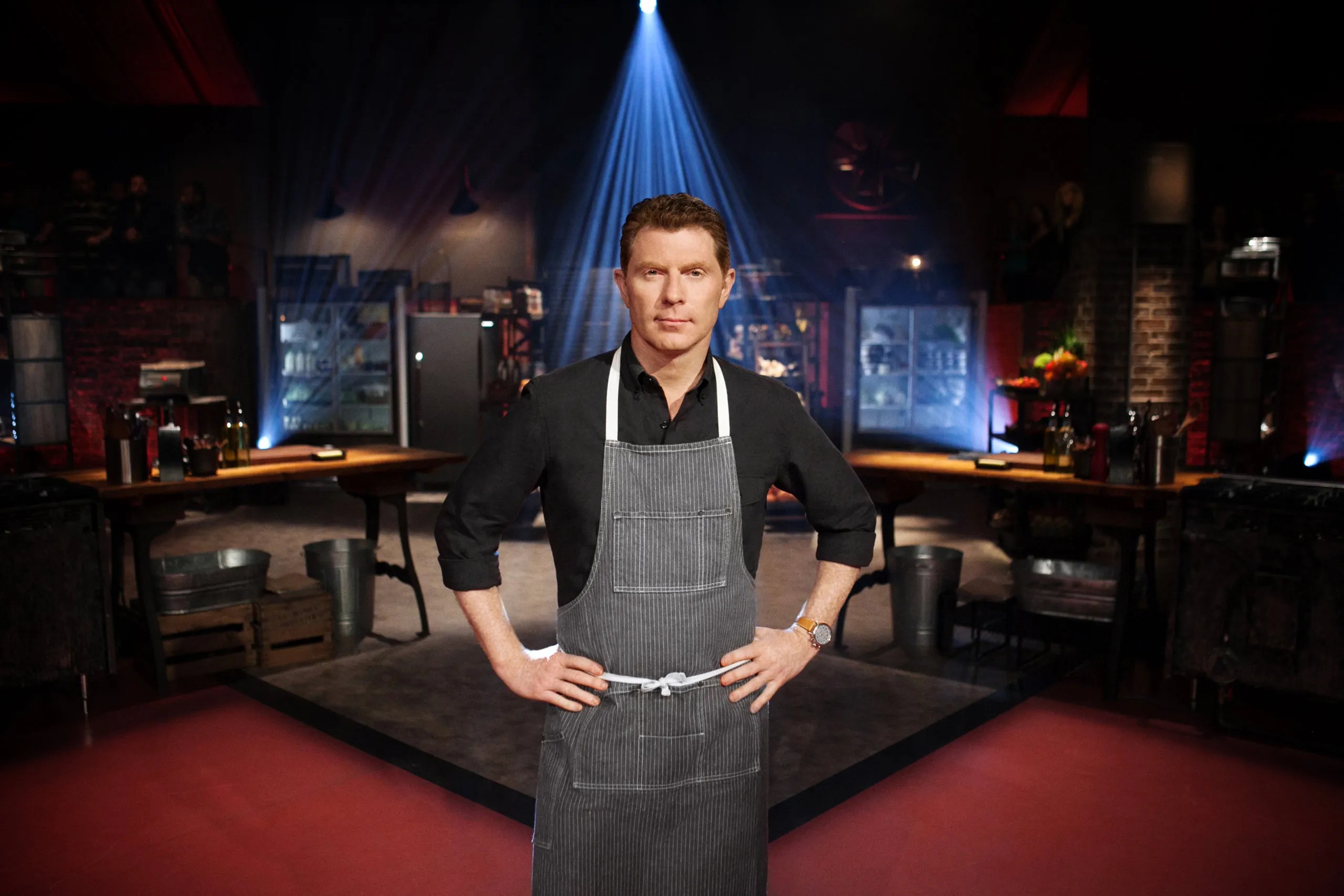 Bobby Flay on the set of his hit Food Network show "Beat Bobby Flay."