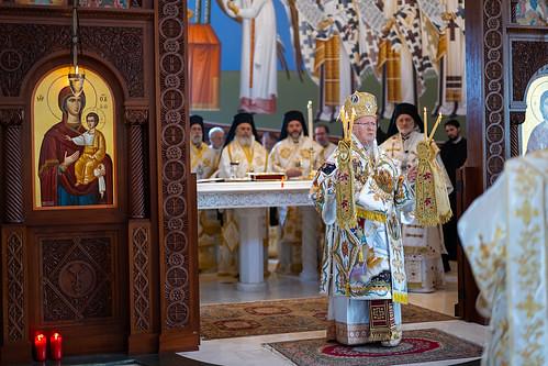 His All-Holiness Ecumenical Patriarch Bartholomew leads the Divine Liturgy service at Dormition of the Virgin Mary Greek Orthodox Church of the Hamptons. Sept. 21, 2025.