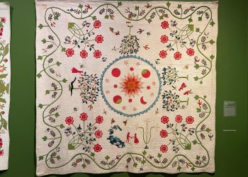 6. Adam and Eve in the Garden of Eden Quilt, possibly Vermont, mid-19th century. Cotton.