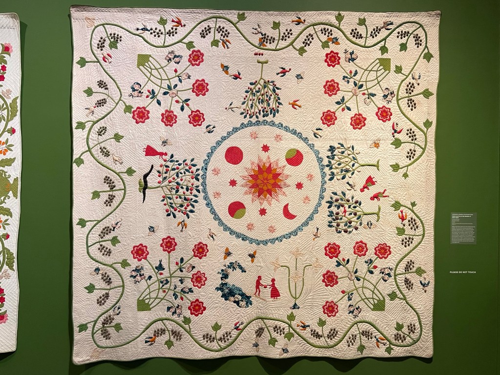 6. Adam and Eve in the Garden of Eden Quilt, possibly Vermont, mid-19th century. Cotton.