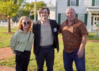 Bonnie Rychlak, BH Mus. Dir. Connor Flanagan, Sculptor- Michael
