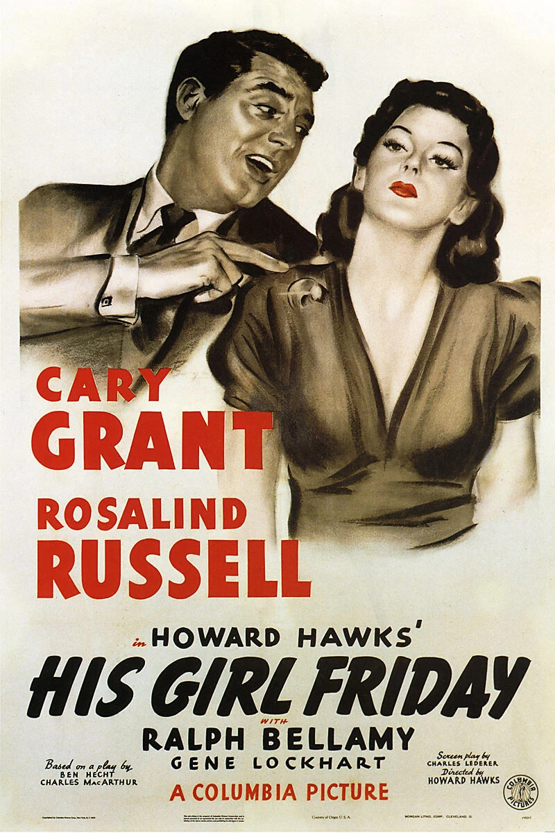 His Girl Friday poster for the The Cultural Council for Palm Beach County's new film series