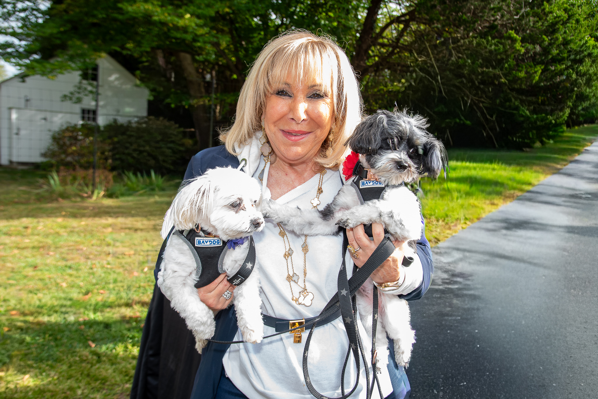 Candy Udell with Pasha and Charlie
