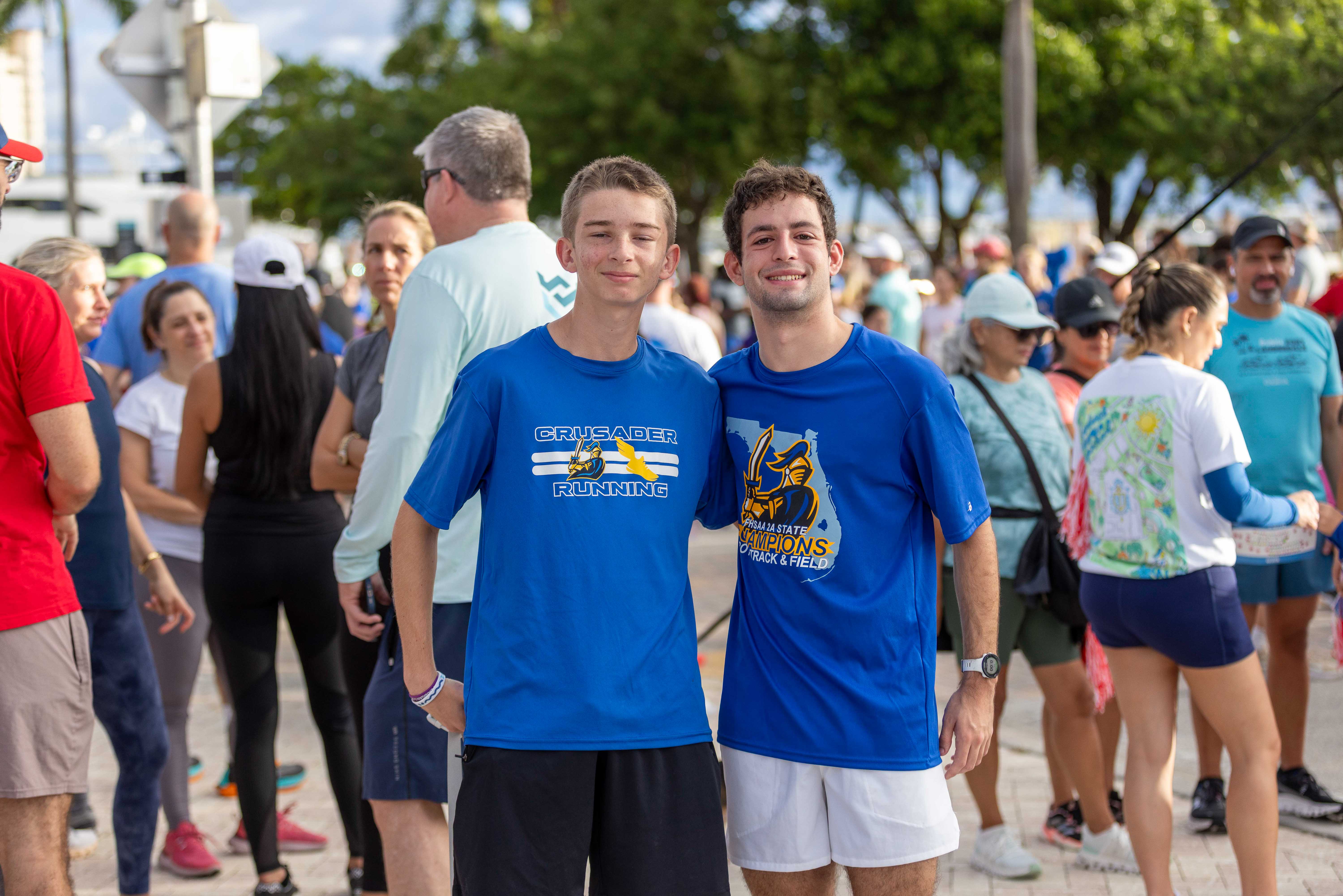 Cardinal Newman Students at the Starting Line