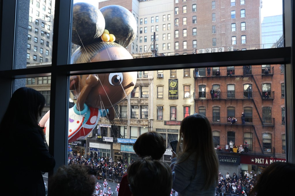 The Macy's Thanksgiving Day Parade as seen from the windows of Residence Inn by Marriott.
