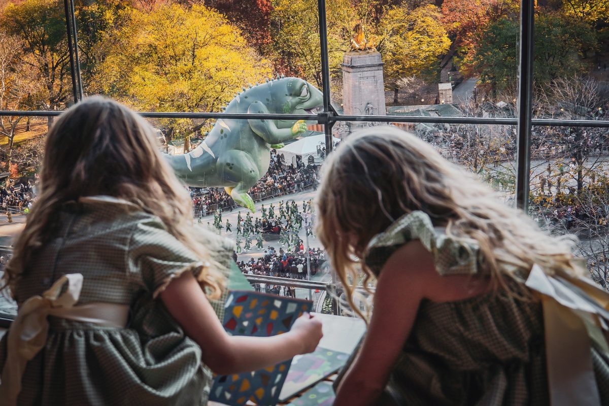 Lasting memories for young minds begin here - look at that view of the Macy's Thaniksgiving Day Parade in NYC