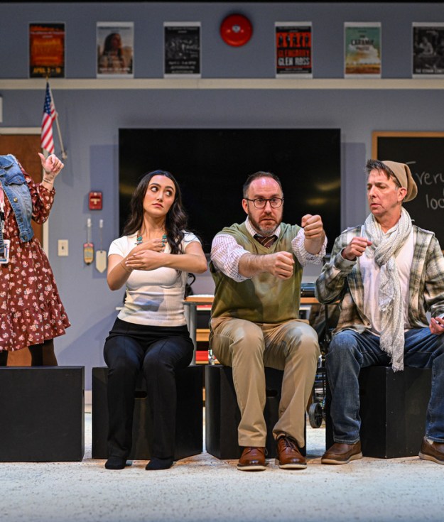 Lindsey Sanchez, Molly Brennan, Scott Joseph Butler and Jason Moreland in The Thanksgiving Play