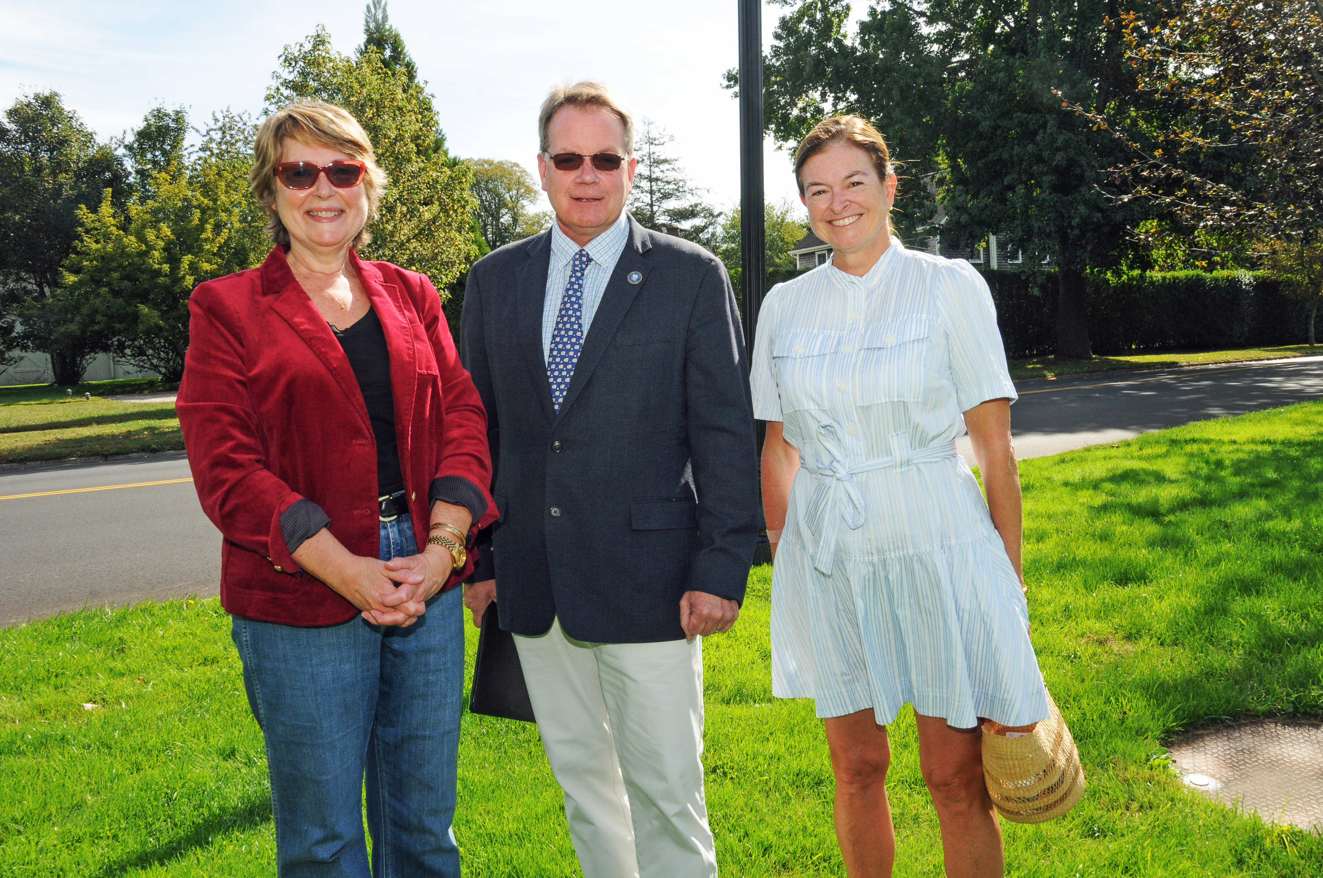 EH Town Supervisor Kathee Burke-Gonzalez, EH Village Mayor Jerry Larsen, EH Village Board Member Carrie Doyle