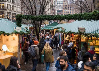 The Christmas Market in Union Square stands apart in its urban vibe. holiday market