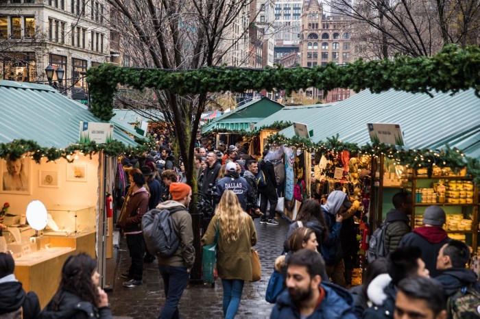The Christmas Market in Union Square stands apart in its urban vibe. holiday market