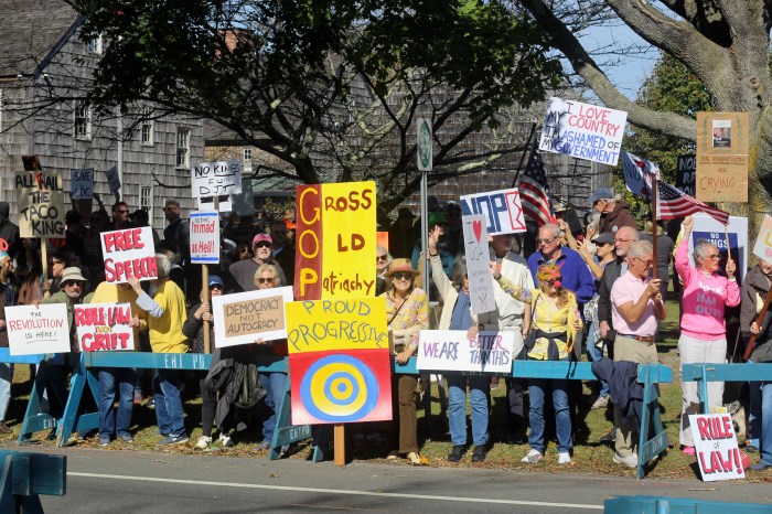 October 18, 2025 No Kings protest in East Hampton