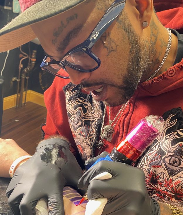 Taboo tattooing at Vibes Ink