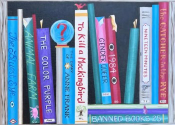 Laurie Hall 'Shelved Books,