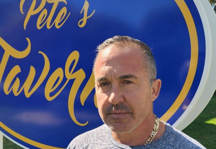 Peter Moutafis, owner of Pete's Taverna in Baiting Hollow