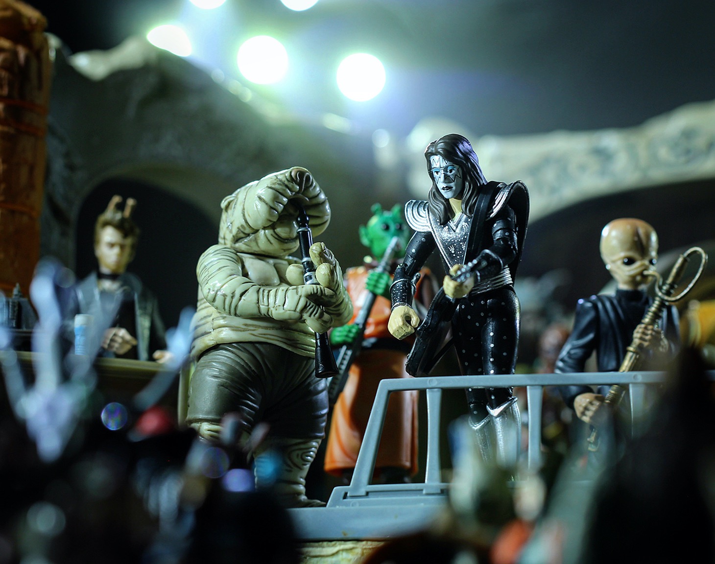 Ace Frehley and the Star Wars band, Scumapalooza toy photo by Oliver Peterson