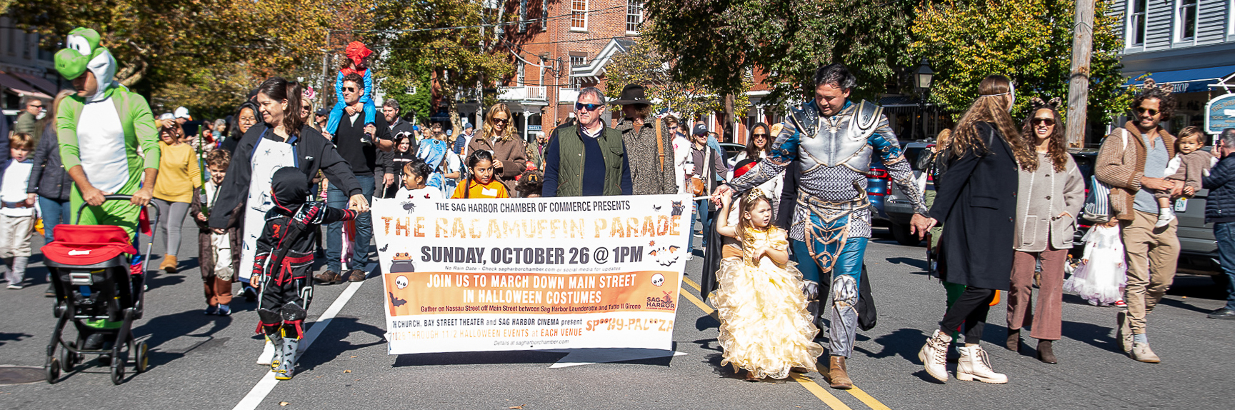 The Ragamuffin Parade on Main Street Sag Harbor