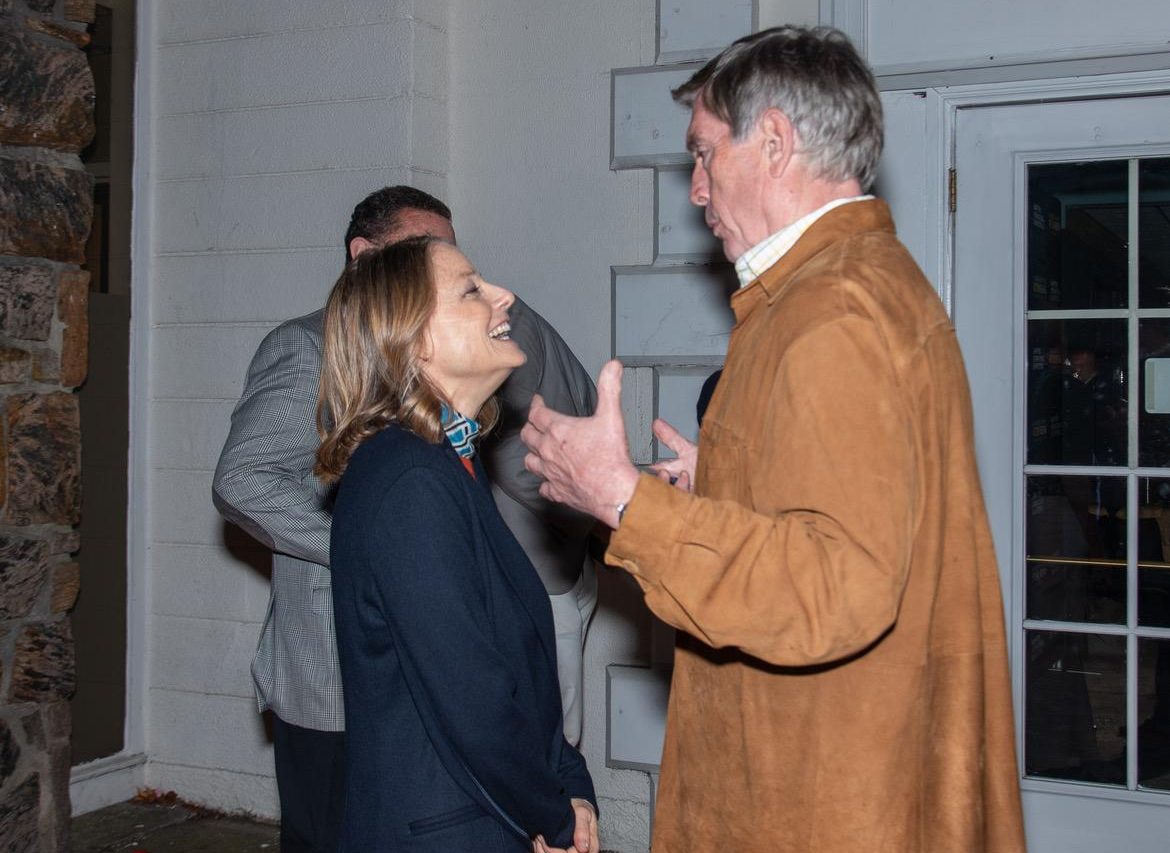 Jodie Foster and Bill McCuddy at HIFF 2025