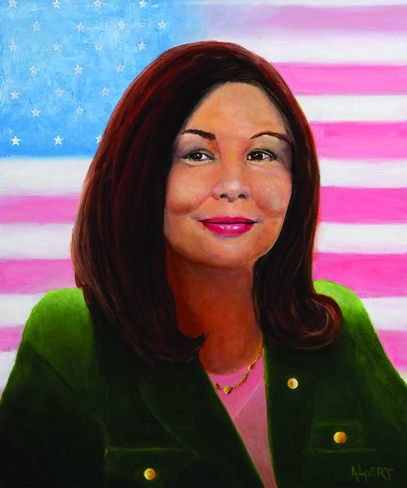 U.S. Senator Tammy Duckworth, Army retired painting by Steve Alpert