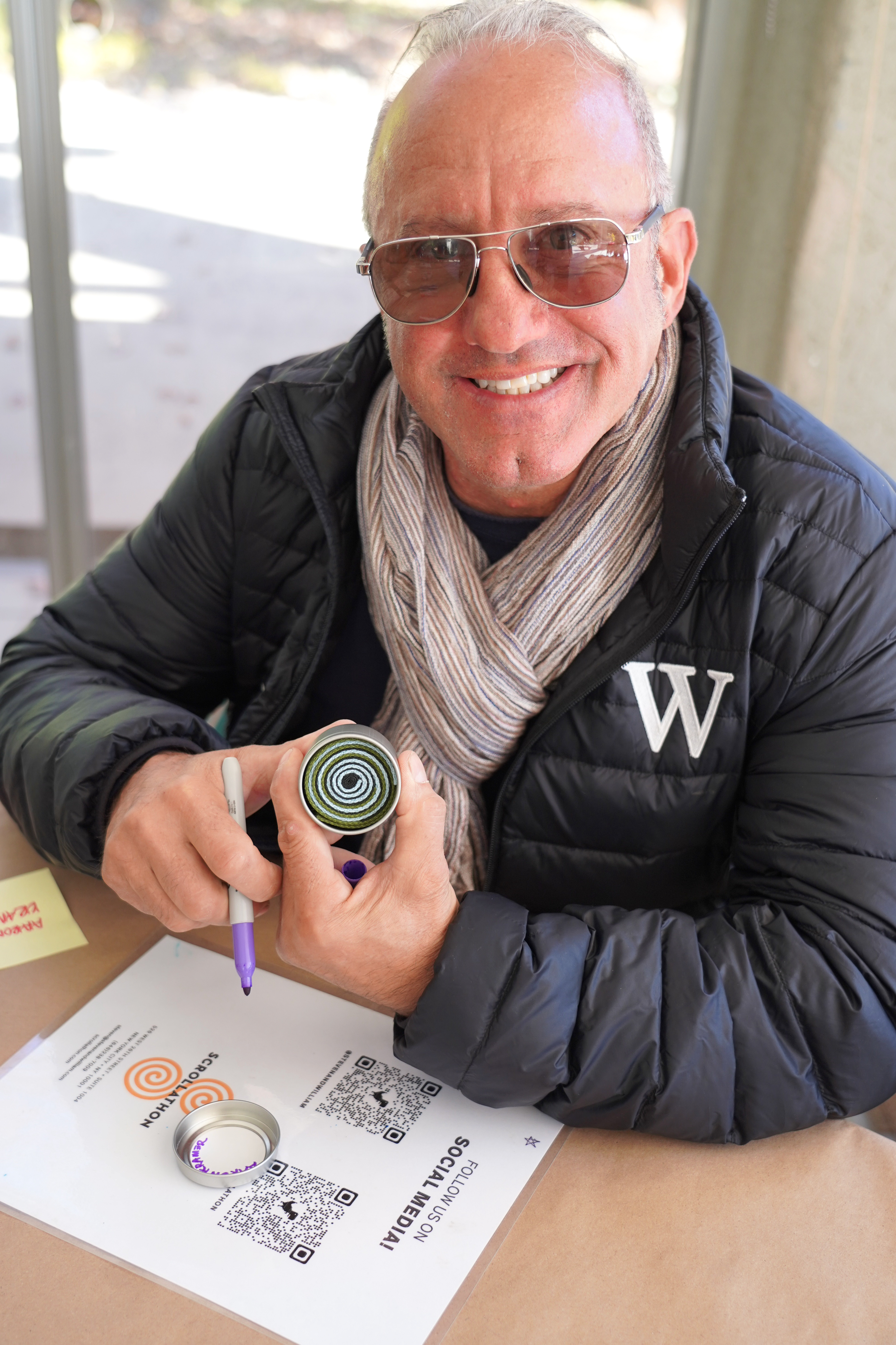 Aaron Kramer with his scroll