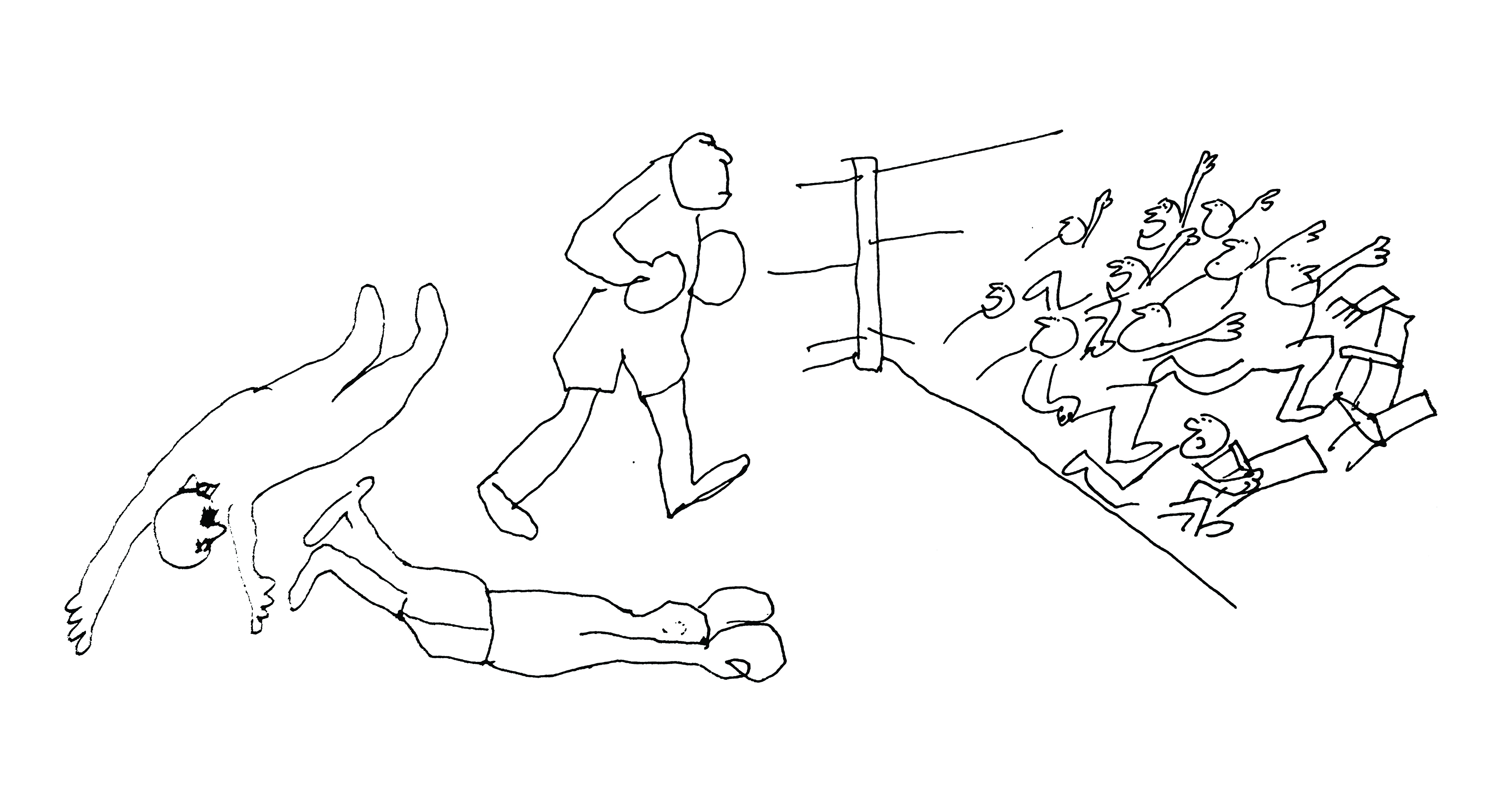 Boxing cartoon by Dan Rattiner