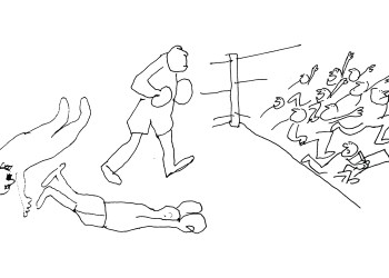 Boxing cartoon by Dan Rattiner