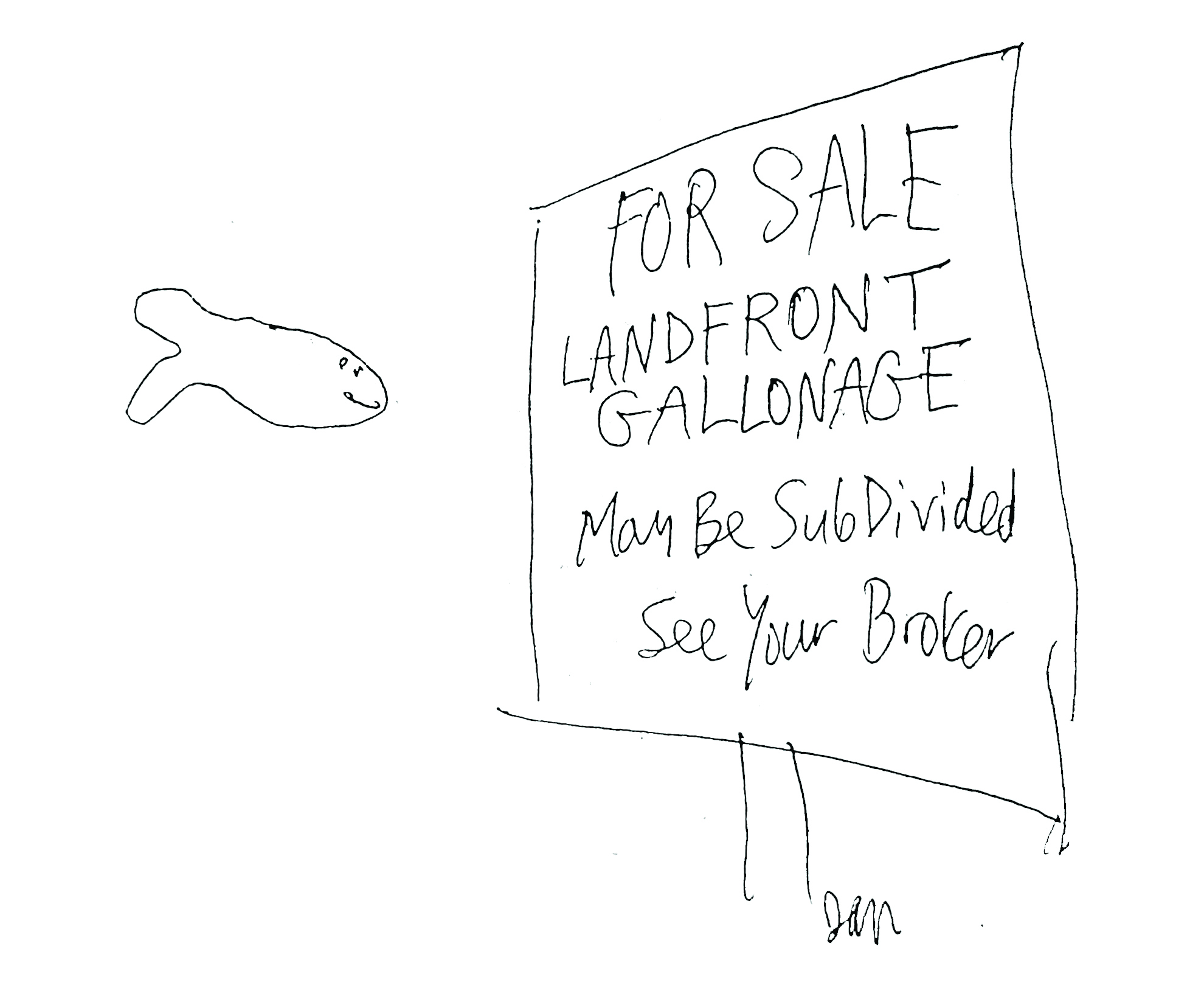 Gallonage cartoon by Dan Rattiner