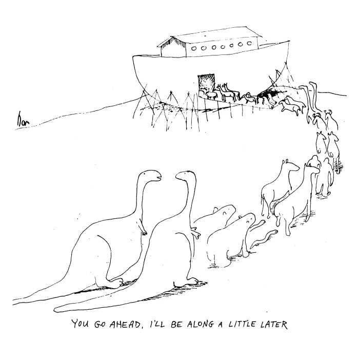 Dinosaur cartoon by Dan Rattiner