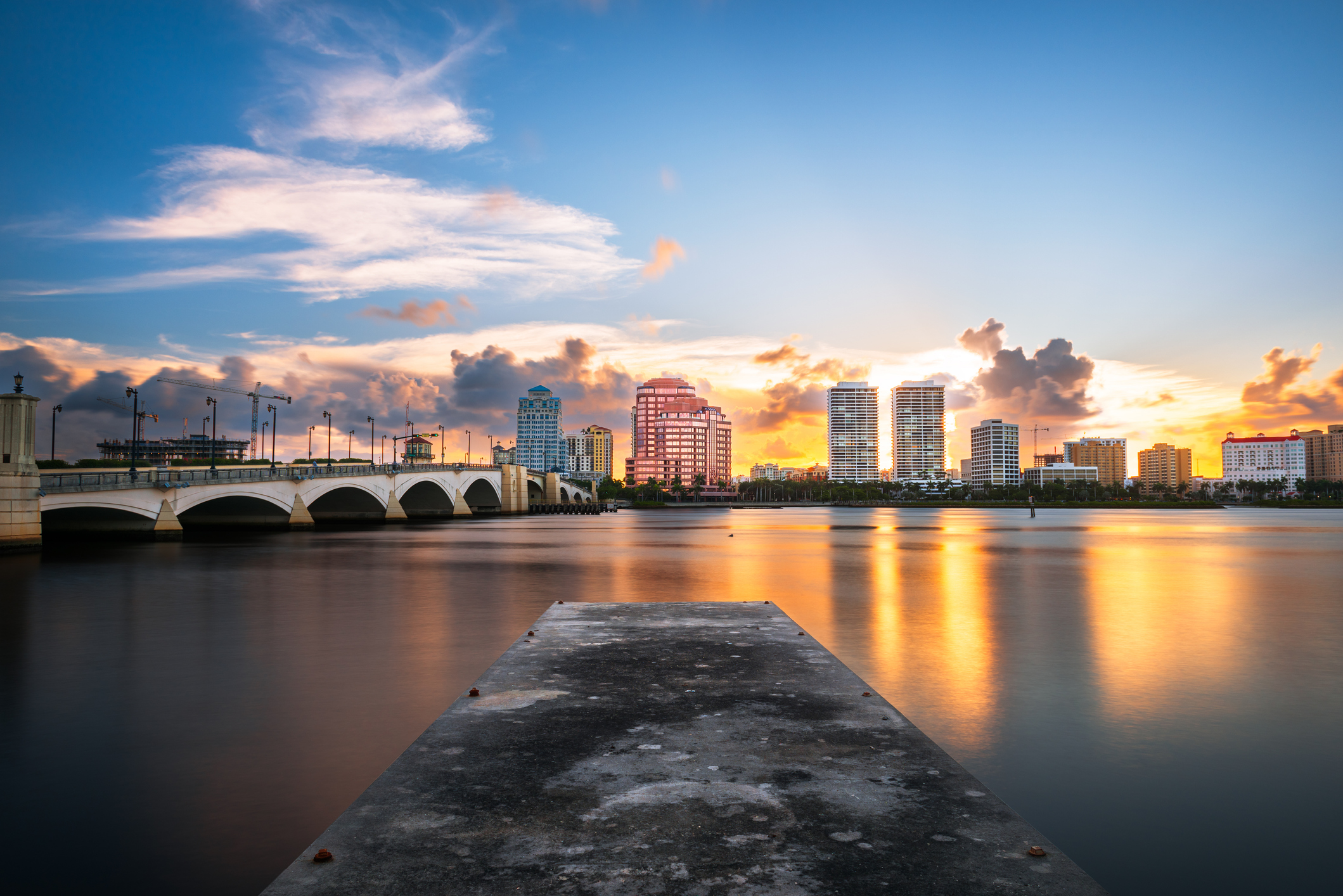 West Palm Beach, Florida, at sunset