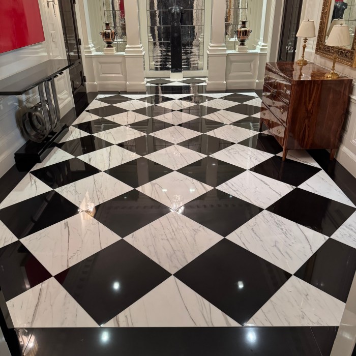 A private residence, floor restoration, crack and grout repair and seal by Cornerstone Restorations