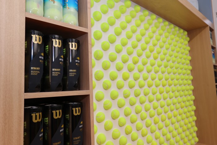 The interior of Set Point Tennis.