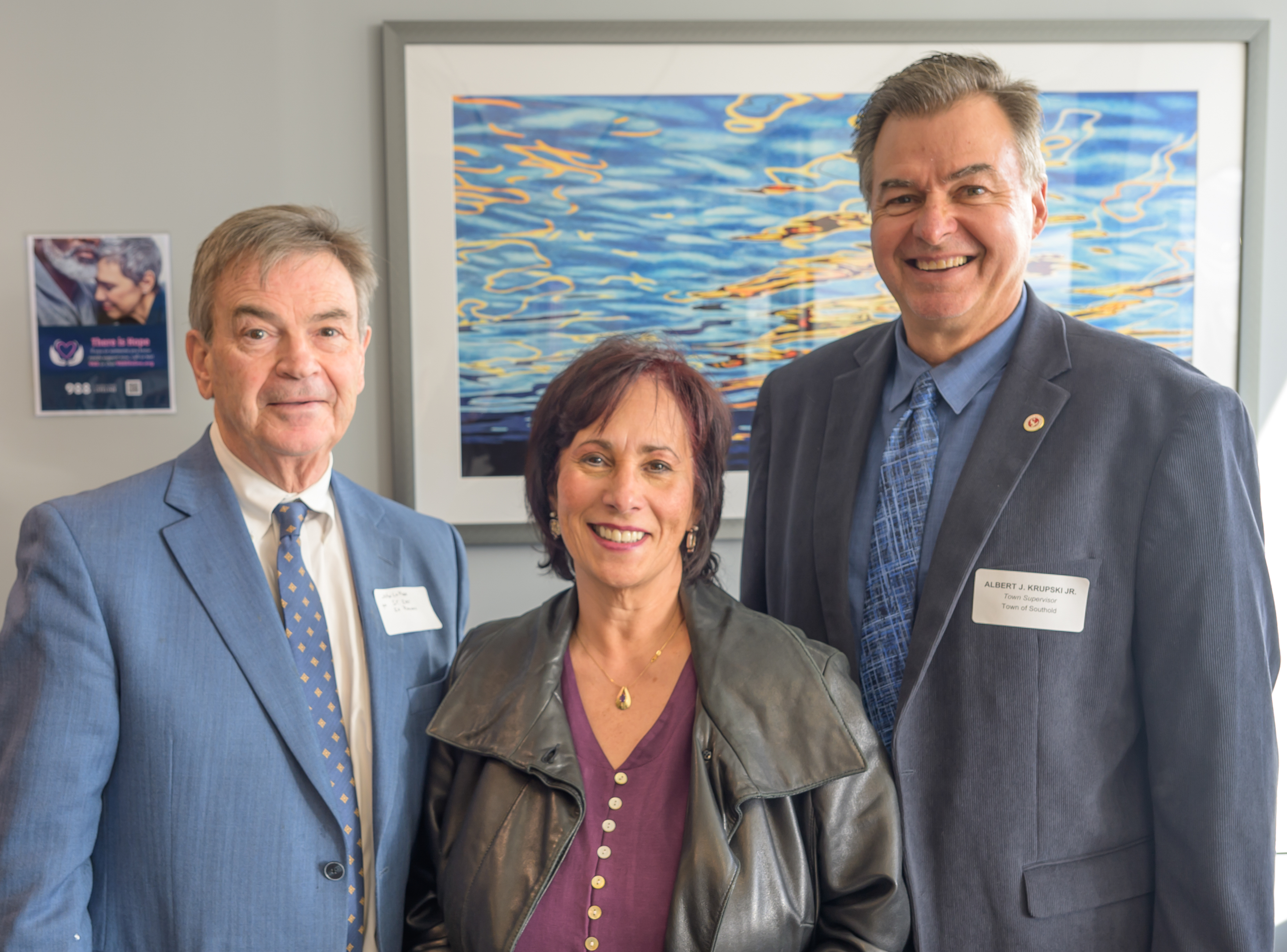 John LaMura, Albert J. Krupski Jr., Southold Town Supervisor