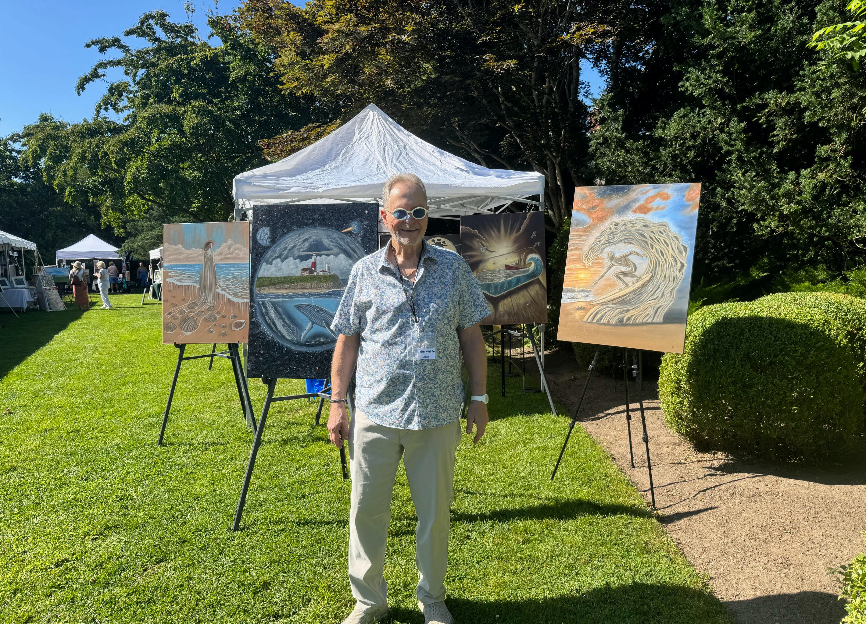 John Melillo at an art fair