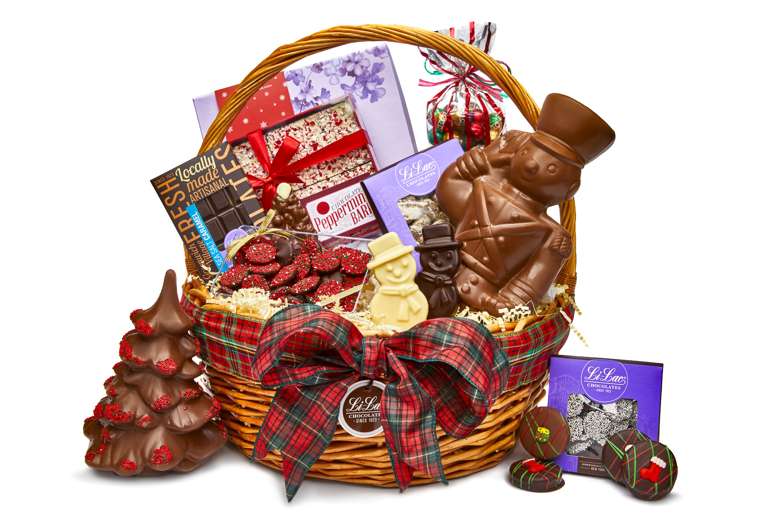 Li-Lac Chocolates Christmas Basket